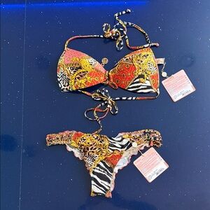 Luli Fama Multicolor Bandeau Bikini